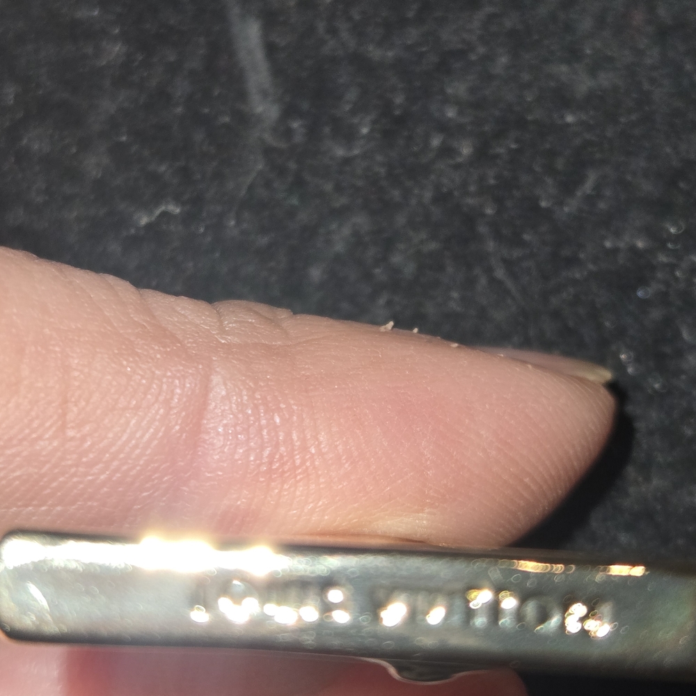 Gold Designer Logo Earrings - Picture 8 of 11